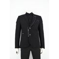 Stefan 1018-20 Men's Jacket With Design And Special Weave Slim Fit Black