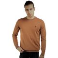 Pre End 21100460 Hampton-O  Ανδρική Πλεκτή Μπλούζα Μονόχρωμη Με Λαιμόκοψη Ταμπά