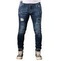 Profil Jeans 550 Ανδρικό Παντελόνι Τζιν Ελαστικό Σε Στενή Εφαρμογή Μπλε