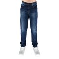 Cabell 337-2D Men's Jeans Faded With Damage Elastic Slim Fit Blue