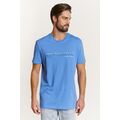 EDWARD Dumas Ανδρική Μπλούζα Κοντομάνικη T-Shirt Με Τύπωμα Σε Κανονική Γραμμή Μπλε Ράφ