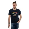 Side Effect RS3245 Ανδρική Μπλούζα Κοντομάνικη T-Shirt Με Τύπωμα Σε Κανονική Γραμμή Σκούρο Μπλε
