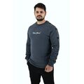 Real Brand 569 Ανδρική Μπλούζα Φούτερ Με Τύπωμα Και Τρέσα Σε Κανονική Γραμμή Ανθρακί