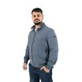Be Board Elio Ανδρικό Λεπτό Μπουφάν Bomber Ελαστικό Σε Μεσάτη Γραμμή Μπλε Ραφ