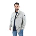Be Board Mino Ανδρικό Λεπτό Μπουφάν Safari Mε Τσέπες Σε Κανονική Γραμμή Γκρι