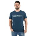 Be Board 42H9706 Ανδρική Μπλούζα Κοντομάνικη T-Shirt Με Τύπωμα Σε Κανονική Γραμμή Πετρόλ / Μπλε