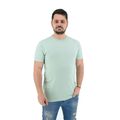 Yes Zee T778-TA00 Ανδρική Μπλούζα Κοντομάνικη T-Shirt Ελαστική Μονόχρωμη Σε Μεσάτη Γραμμή Μέντα - Ανοιχτό Πράσινο