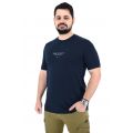 Side Effect RS-4243 Ανδρική Μπλούζα Κοντομάνικη T-Shirt Ελαστική Με Τύπωμα Σε Κανονική Γραμμή Σκούρη Μπλε