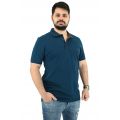 Side Effect PLS-4234 Ανδρική Μπλούζα Polo Μονόχρωμη Σε Κανονική Γραμμή Μπλε /  Πετρόλ
