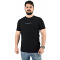 Yes Zee T765-TAST Ανδρική Μπλούζα Κοντομάνικη T-Shirt Με Μοτίβο Και Τύπωμα Ελαστική Σε Μεσάτη Γραμμή Μαύρη