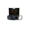 Versace 19V69 Ανδρική Δερμάτινη Ζώνη Διπλής Όψης Με Κανονική Αγκράφα Μπλέ / Μαύρη
