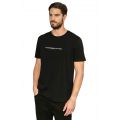 Edward Banjo Ανδρική Μπλούζα Κοντομάνικη T-Shirt Με Τύπωμα Σε Κανονική Γραμμή Μαύρη