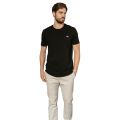 Edward  Elliot Ανδρική Μπλούζα Κοντομάνικη T-Shirt Με Τύπωμα Σε Κανονική Γραμμή Μαύρη