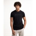 Martini 70954 Ανδρική Μπλούζα Κοντομάνικη T-Shirt Ελαστική Με Σχέδιο Σε Μεσάτη Γραμμή Μαύρη