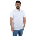 Side Effect PLS-4271 Ανδρική Μπλούζα Polo Με Μικροσχέδιο Σε Κανονική Γραμμή Λευκή