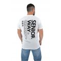 Senior Way Ανδρική Μπλούζα Κοντομάνικη T-Shirt Με Τύπωμα Στην Πλάτη Σε Κανονική Γραμμή Λευκή
