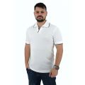 Yes Zee T777/TS00 Ανδρική Μπλούζα Polo Μονόχρωμη Χωρίς Κουμπιά Σε Μεσάτη Γραμμή Εκρού