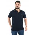 Side Effect PLS-4234 Ανδρική Μπλούζα Polo Μονόχρωμη Σε Κανονική Γραμμή Σκούρο Μπλε