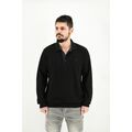 Black Coach 7470 Men's Blouse Long Sleeve Polo Regular Line Black