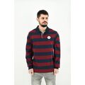 Blue Green 192051 Ανδρική Μπλούζα Πόλο Μακρυμάνικη Ριγέ Γραμμή Μπλε - Μπορντό