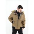 Gio's 7108 Ανδρικό Μπουφάν Μπομπερ Κοντό Στενή Γραμμή Μπεζ
