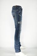 Cosi 50Nuovo2 Men's Jeans With Patches And Wearings Slim Fit Blue