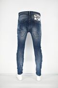 Cosi 56Tiago1 Men's Jeans With Damage and Splashes Slim Fit Blue