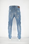 Moritz 843-033 Men's Pants Jeans With Wear Slim Fit Blue