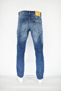 Profil 2089 Men's Pants Jean Washed Out With Patches Slim Fit Blue