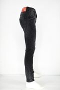 Profil 3010 Men's Jeans Washed Out With Slits Slim Fit Black