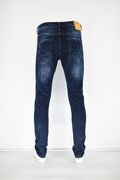 Profil 3036 Men's Pants Jean Washed Out With Wear Slim Fit Blue