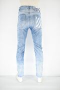 Stefan 2001-20 Men's Pants Jean Washed Out With Patches Slim Fit Blue