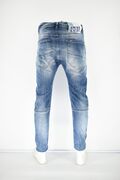 Stefan 2009-20 Men's Pants Jean Washed Out With Patches Slim Fit Blue