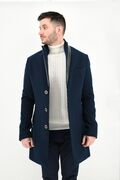 Stefan 7504 Men's Half Coat Slim Fit Blue