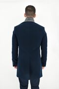 Stefan 7504 Men's Half Coat Slim Fit Blue