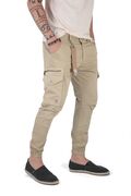 Stefan 2011-21 Men's Cargo Pants With Pockets Slim Fit Beige