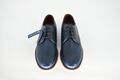 Fentini Li Blue Men's Leather Shoe With Linen Blue Design