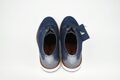 Fentini Tan Lin Blue Men's Leather Shoe With Linen Design Blue