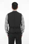 Macan 220-450 Men's Vest With Design Slim Fit Black