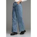 Reline 01938 Women's Jeans High Waist Wide Leg Blue