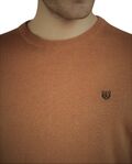 Pre End 21100460 Hampton-O Men's Knitted Blouse Solid Color O Neck Tan