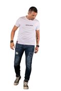 Profil Jeans 550 Ανδρικό Παντελόνι Τζιν Ελαστικό Σε Στενή Εφαρμογή Μπλε