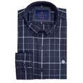 Dors 1033014 Men's Plaid Flannel Shirt In Regular Line Blue