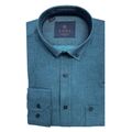 Dors 1033003 Men's Oxford Shirt Solid Color Regular Line Petrol