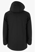 Yes Zee 0834-NM00 Men's Long Hooded Jacket Black