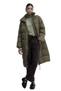 B.Young 20811753 Bybomina Women's Long Jacket With Stand Collar Khaki