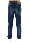 Cabell 337-2D Men's Jeans Faded With Damage Elastic Slim Fit Blue