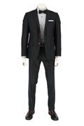 Boston 758 Men's Suit Elegant Regular Line Black