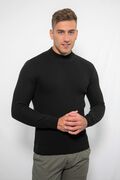 Side Effect ZVL2256 Men's Knitted Turtleneck Black