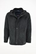 New Company 0755 Men's Jacket With Hood In Regular Fit Black